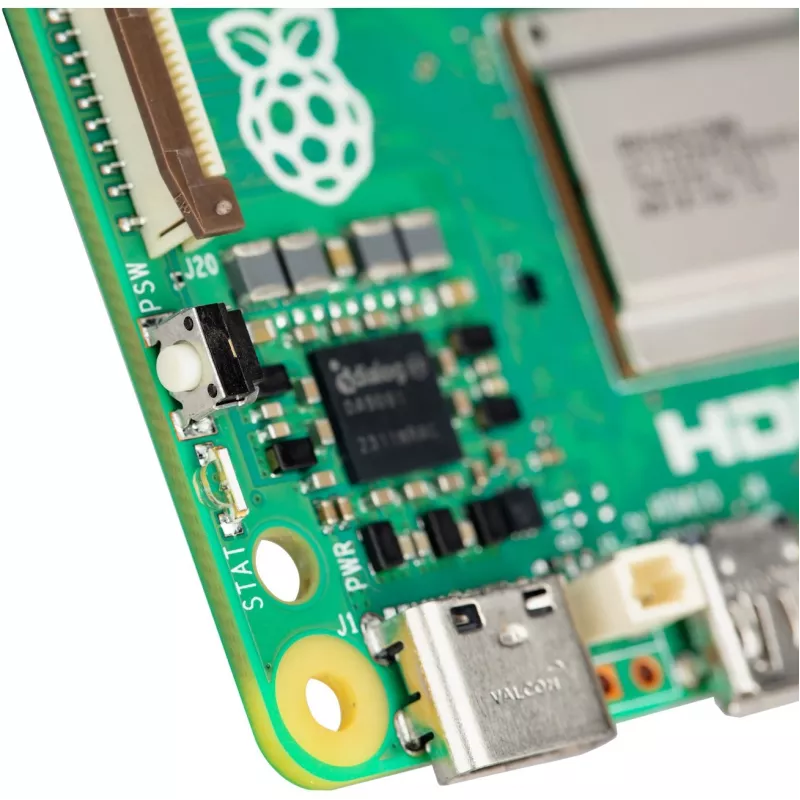 Vienos plokštės kompiuteris Raspberry Pi 5 16 GB, 2,4 GHz Cortex-A76, MicroSD, USB 3.2, Wi-Fi 5