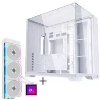 Lian Li O11 Vision Compact korpuso komplektas + HydroShift II LCD-S 360TL AiO - Baltas