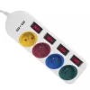 Maclean MCE229W ilgintuvas – 4 kištukiniai lizdai, 2× USB, 1,5 m laidas, baltas