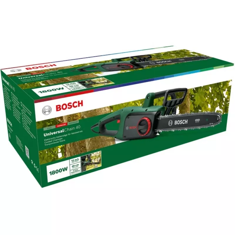 Bosch Universal Chain 40 elektrinis pjūklas 1800 W 40 cm juoda, žalia, raudona