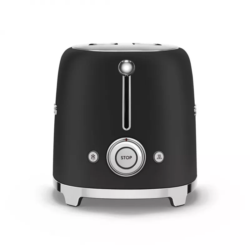 Skrudintuvas Smeg 50's Style TSF01BLMEU 2 dviems riekelėms, juodas, nerūdijantis plienas