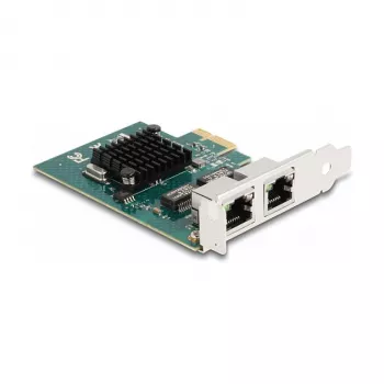 DeLOCK PCI Express x1 kortelė su 2 x RJ45 Gigabit LAN BCM pilka