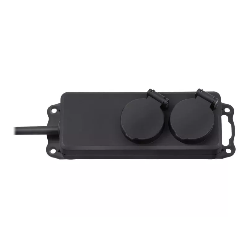 Brennenstuhl Prailginimo lizdas IP44 2-jų angų juodas 2,0 m H07RN-F 3G1,5 - Prailginimo laidas - AC 230 V - išėjimo jungtys: 2 - 2 m (1159930)