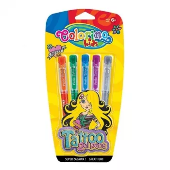 Colorino Kids Gel Tattoo 5 spalvų lizdinė pakuotė