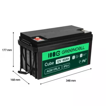 Akumuliatorius AGM VRLA 12V 65Ah IP54