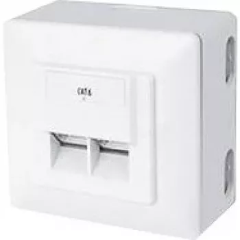 Išvado dėžutė RJ-45 balta ShiverPeaks BS74272-SET