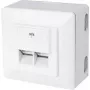 Išvado dėžutė RJ-45 balta ShiverPeaks BS74272-SET