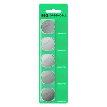 Green Cell CR2430 3V litio monetinė baterija – 5 vnt. pakuotė
