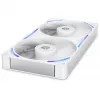 NZXT F280X RGB 140 mm ARGB korpuso ventiliatoriai – balti, 2 vnt. pakuotė