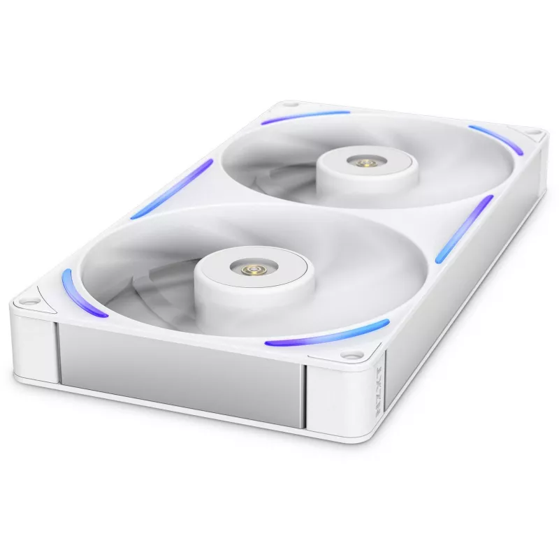 NZXT F280X RGB 140 mm ARGB korpuso ventiliatoriai – balti, 2 vnt. pakuotė
