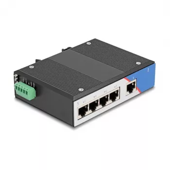 Ethernet jungiklis DELOCK 80162 – 5 portų Gigabit RJ45 montavimui ant DIN bėgio