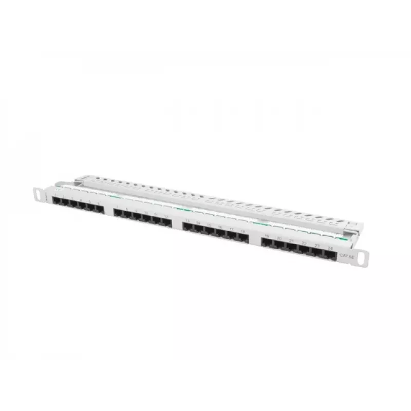 Patch Panel Lanberg PPU5-0024-S 24 prievadų, 0.5U, 19 inch