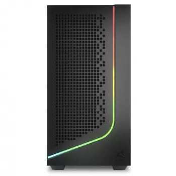 PC korpusas Sharkoon J1000 ARGB mATX — vidutinis bokštas mikro-ATX su ARGB apšvietimu