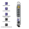Įtampos apsaugos ilgintuvas Qoltec 50166 Pilka 6 kištukinių lizdų 230V 3m