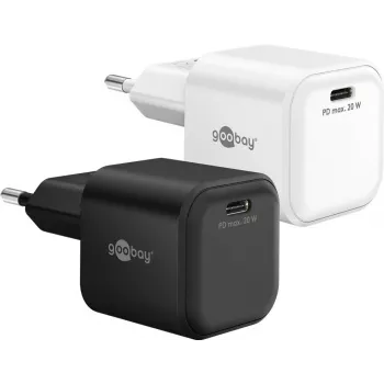 Goobay USB-C PD GaN greitasis įkroviklis Nano 20 W juodas - 1x jungtis (76690)