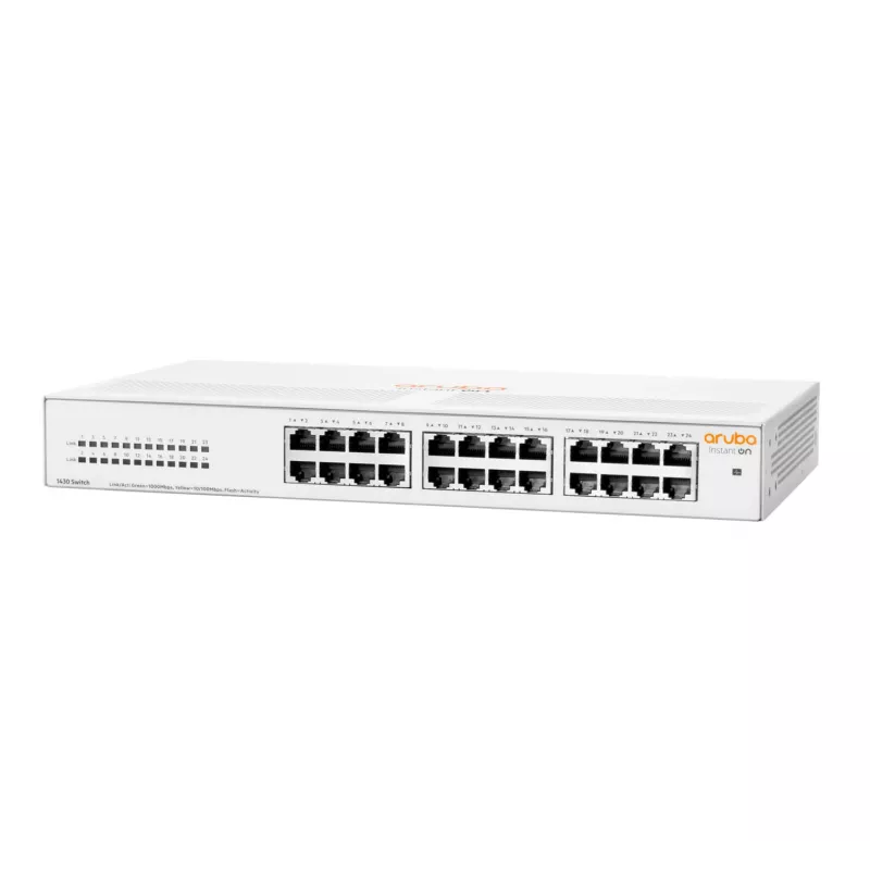 HPE Aruba Networking Aruba Instant On 1430 24G nevaldomas L2 Gigabit Ethernet jungiklis (10/100/1000) 1U baltas