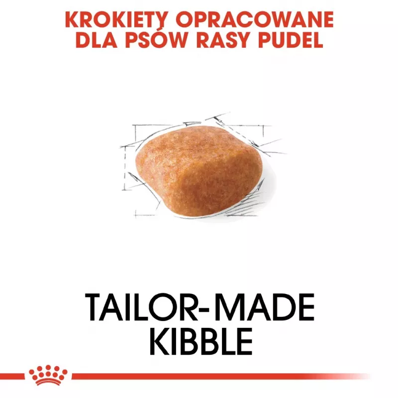 Sausas šunų ėdalas Royal Canin Poodle Adult 1,5 kg — vištiena, 30 % baltymų, 19 % riebalų