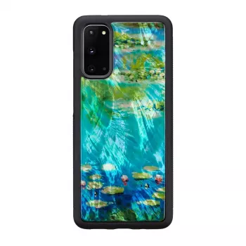 Apsauginis dėklas iKins Samsung Galaxy S20 — Juodosios vandens lelijos dizainas