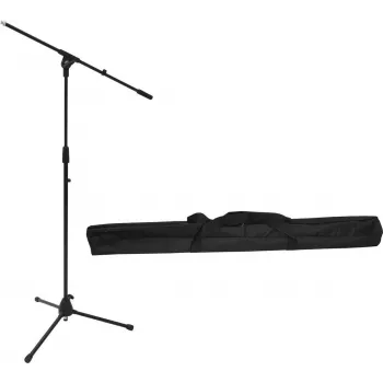 Mikrofono stovas Omnitronic MS-2 su strėle, juodas