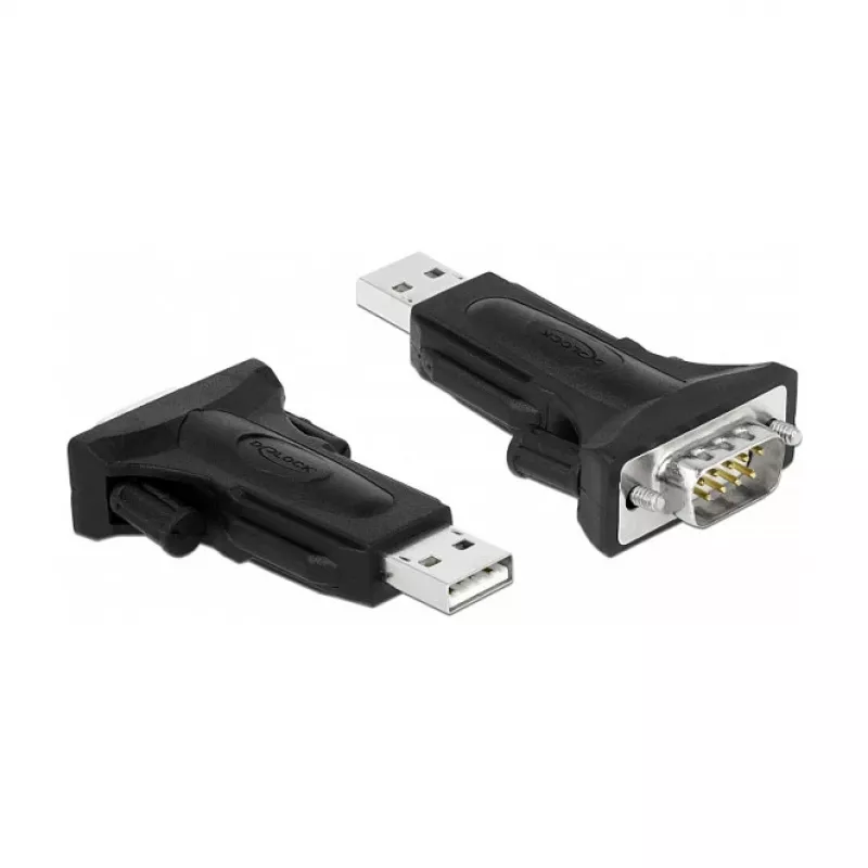 Serijinis kabelis DeLOCK 66286 USB Type-A DB-9 juodas 0,8 m