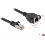 DeLOCK 90775 tinklo kabelis 1 m Cat6a S/FTP RJ-45 juodas