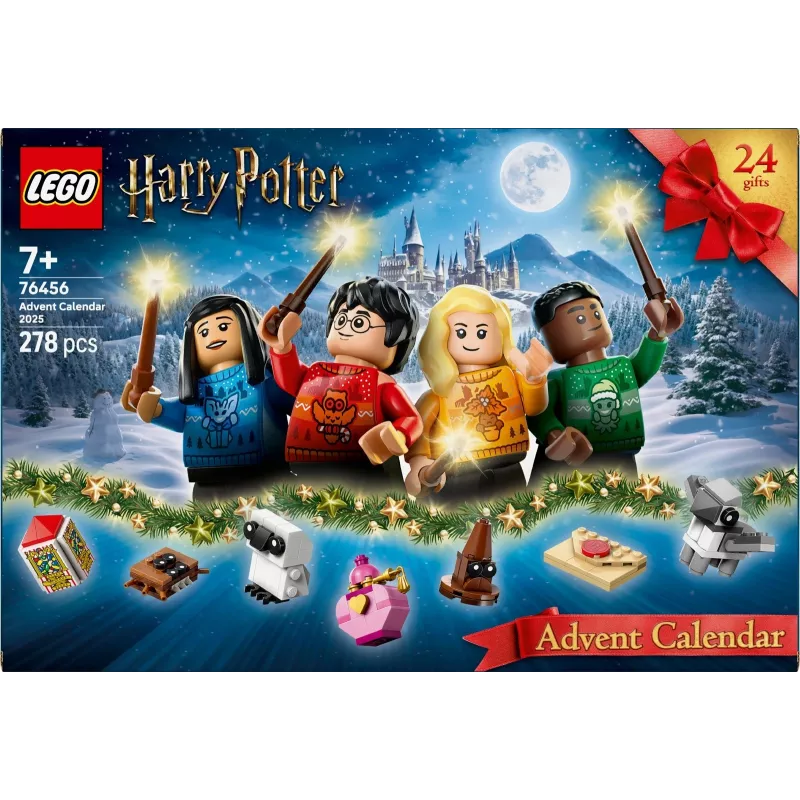 Konstruktorius LEGO Kalėdų kalendorius „Haris Poteris“ 2025 rinkinys 76456 – 278 dalių, 8 minifigūrėlės, nuo 7 metų
