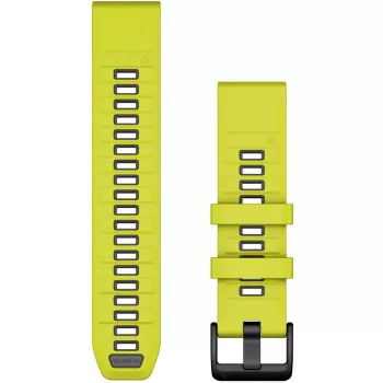 Garmin QuickFit 010-13392-08 dirželis, grafitinis geltonas, 22 mm silikoninis