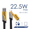 Akyga AK-USB-57 4-in-1 pintas kabelis USB-A/USB-C – USB-C/Lightning, USB 2.0, 65 W, 1 m, pilkas