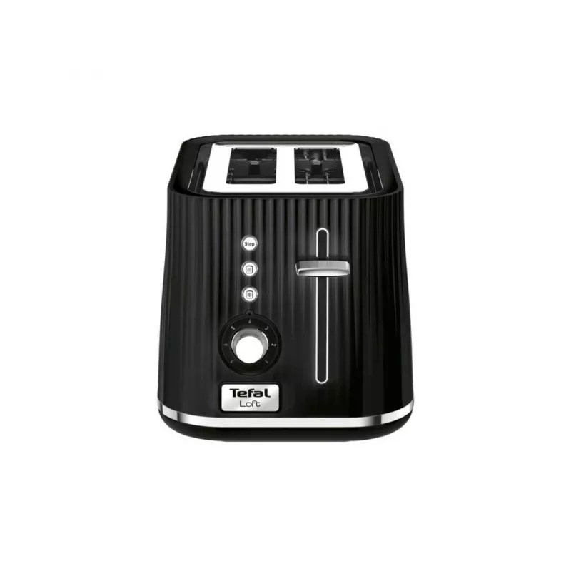 Skrudintuvas Tefal Loft 2S TT761838 — 2 griežinėliams, 7 skrudinimo lygiai, atšildymas/pašildymas, išimamas trupinių padėklas, juodas