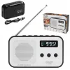 Nešiojamas skaitmeninis radijas Adler AD 1907 – AM/FM, skaitmeninis derintuvas, žadintuvas, USB-C, 600 mAh baterija, LCD, 20 stočių atmintis, teleskopinė antena