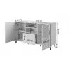 ABETO komoda 150x42x82 baltas blizgus