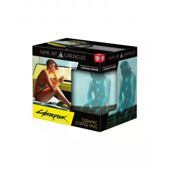 Terminis puodelis Good Loot Cyberpunk 2077 Game Art Chronicles - V & Edward Hopper 450 ml Juodas, Geltonas