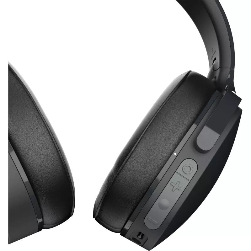 Ausinės ant galvos Skullcandy Hesh Evo – laidinės ir Bluetooth 5.0, 36 h baterija, USB-C, 3,5 mm, sulankstomos, triukšmo slopinimas, juodos