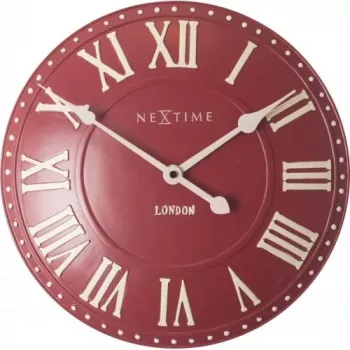 NeXtime klok 3083ro London Roman, Ø34.5 cm, sieninis, raudonas/ baltas