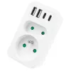 Maitinimo skirstytuvas MACLEAN MCE249 F/W – 2 kištukiniai lizdai (16A + 6A) ir 4 USB (2x A, 2x C PD 20W)