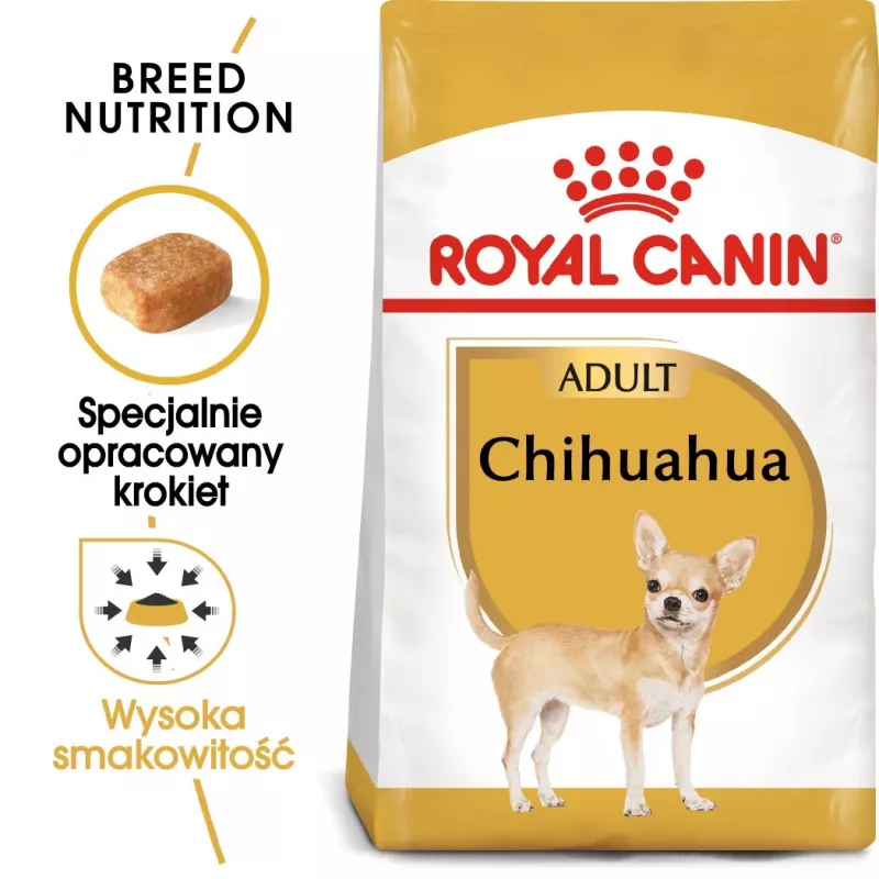 Sausas šunų ėdalas Royal Canin Chihuahua Adult 1,5 kg – Vištiena, 28% baltymų, mažoms ir ypač mažoms veislėms
