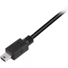 USB 2.0 laidas, USB-A kištukas > Mini-USB kištukas (juodas, 1,0 metro, dvigubai ekranuotas)