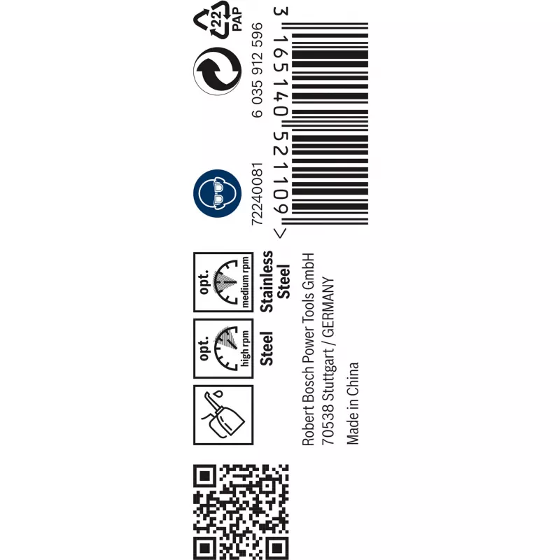 Bosch metalo grąžtas HSS-Co DIN 338, 2,5 mm (10 vnt.)