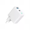 Gembird TA-UC-PDQC65L-W-01 universalus greitasis mobiliojo įrenginio įkroviklis, balta spalva, AC, 65W, GaN