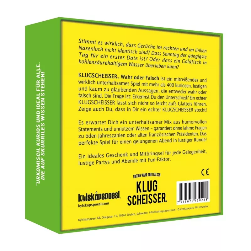 Klugscheisser – Tiesa ar Melas leidimas, stalo žaidimas
