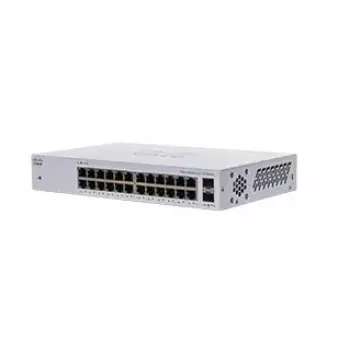 Cisco CBS110 nevaldomas 24 prievadų GE jungiklis su 2x1G SFP bendraisiais prievadais