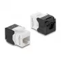 Delock 90802 Keystone modulis RJ45 į LSA Cat.6 UTP, be įrankių, juodas/baltas