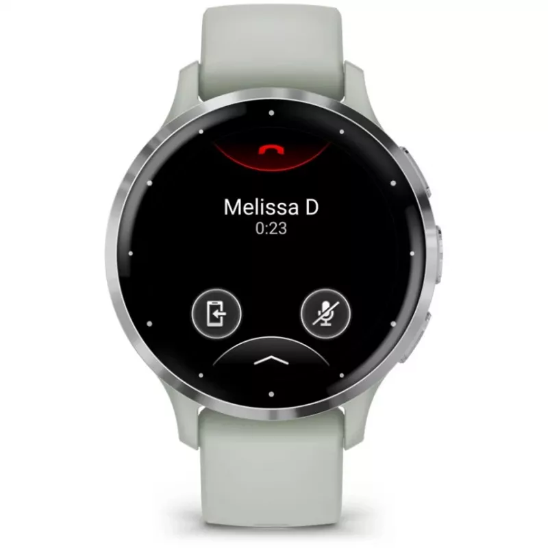 Garmin Venu 3S 3,05 cm (1,2 colio) AMOLED 41 mm skaitmeninis 390 x 390 pikselių liečiamas ekranas Pilka, Sidabrinė Wi-Fi GPS (palydovas)