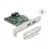 DeLOCK PCI Express x1 kortelė su 2 x USB 3.2 Gen 1 Type-A ir 1 x vidine 19 kontaktų jungtimi