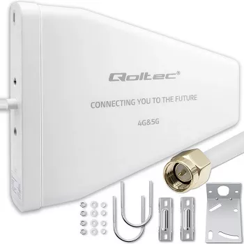 Išorinė 4G/5G LTE antena QOLTEC 9 dBi, N moteriška jungtis, 3 m kabelis