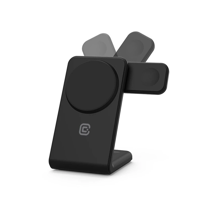 Vidinis įkroviklis Crong CRG-MSPS-BLK išmaniesiems laikrodžiams juodas Lightning USB belaidis