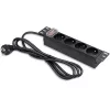 Qoltec aliumininis PDU 10'' RACK | 1U | 16A | 4xFRENCH | 1,8m