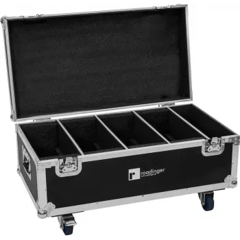 Transportinis dėklas Flightcase Roadinger PLL-384 4x LED šviestuvams, patvari konstrukcija