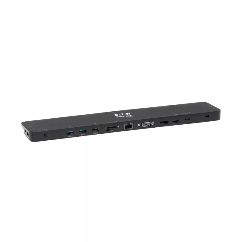 USB-C Dock, trigubas ekranas - 4K HDMI ir DP, VGA, USB 3.2 Gen 1, USB-A/C šakotuvas, GbE, 100W PD įkrovimas