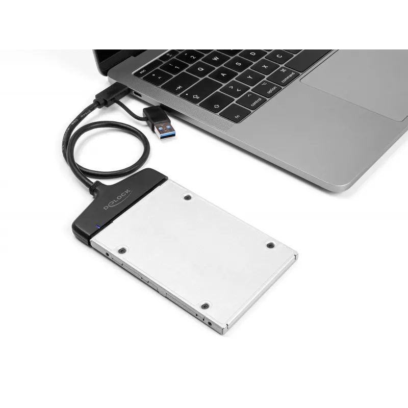 DeLOCK USB į SATA keitiklis 6 Gb/s USB Type-C Type-A 0,3 m